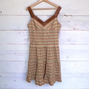 Giorgio Fiorlini Collection Women’s Sundress Size 14 Striped Ruffle Hem Dress